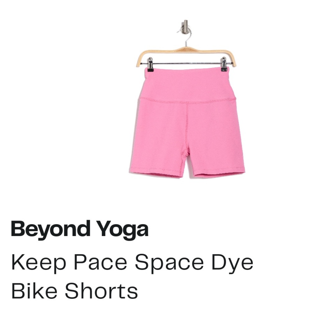 Beyond Yoga Pink High-Rise Bike Shorts
